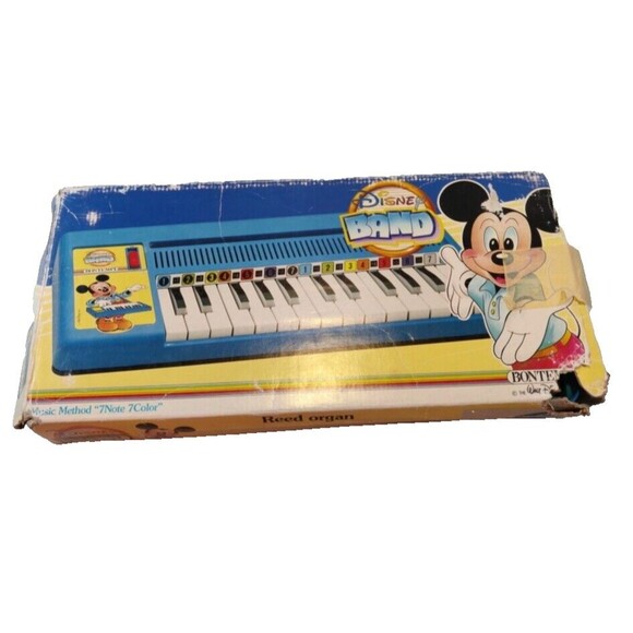 VTG DISNEY BAND MICKEY MOUSE REED ORGAN 7 NOTE BONTEMPI MADE ITALY 80s Keybaord - Picture 8 of 16